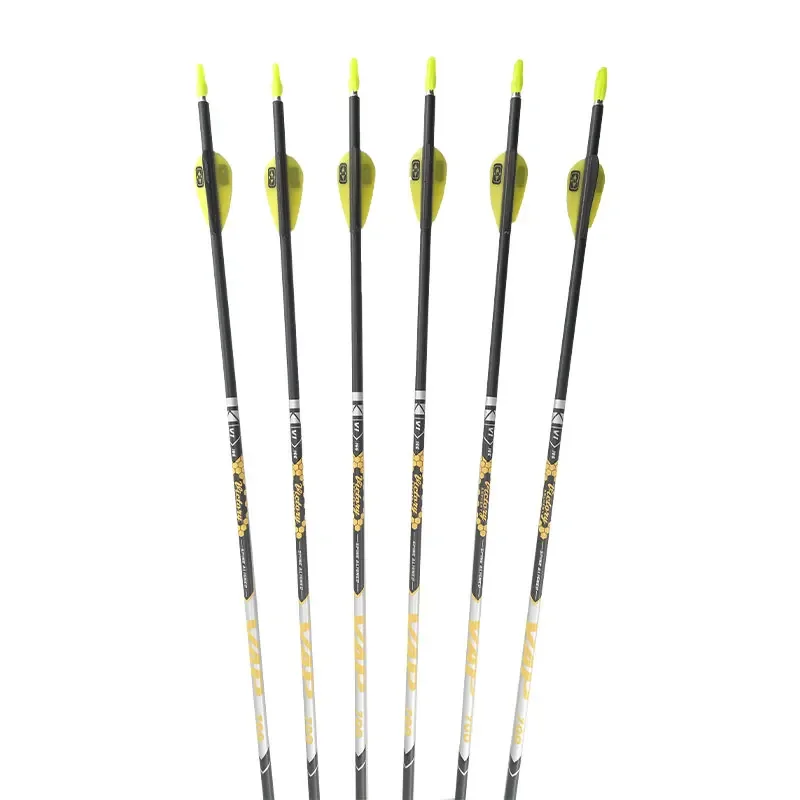 Archery Pure Carbon Arrows shaft ID4.2mm Spine350-900 Stainless Steel Points for Compound Recurve Bow Longbow Archery Hunting