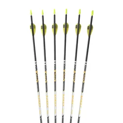 Archery Pure Carbon Arrows shaft ID4.2mm Spine350-900 Stainless Steel Points for Compound Recurve Bow Longbow Archery Hunting