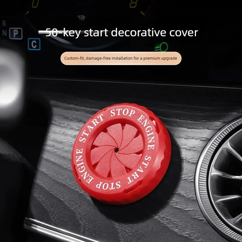 Capa Decorativa para Chave de Moto e Carro, Adesivo Interno Decorativo para Botão de Ignição Rotativo de Partida, para Trava de Moto