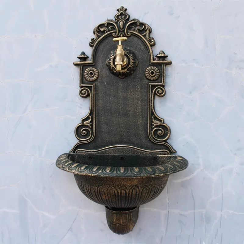 

Outdoor Cast Iron Crafts Retro Sink Courtyard Washbasin Bathroom Facilities Home Decoration Wall Mounted Washbasin