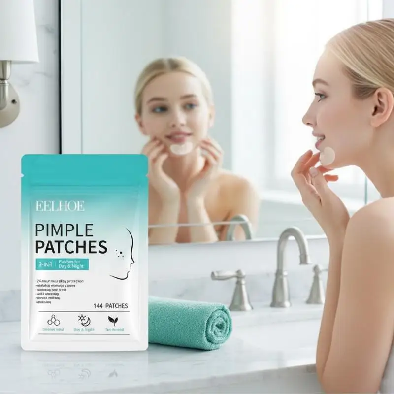 Facial Blemish Patch Hydrogel Invisible  Stickers Ultra Thin 144 Pcs Helps Soothe and Conceal Pimples for All Skin
