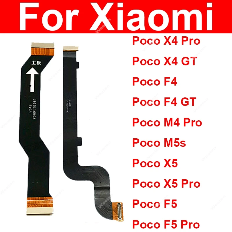 For Xiaomi Poco For Xiaomi Poco X4 X5 F4 F5 Pro GT M4 M5 M5S 4G 5G Motherboard LCD Display Connector Flex Cable Spare Parts