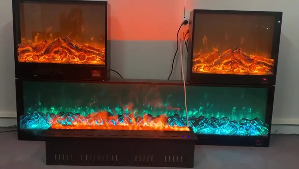 HX Wall Mounted Heater Fire Place Stove Morden Design Decoration Machine Flame Recessed Electric Fireplace