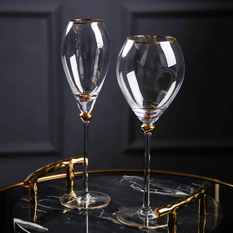 2Pcs 400ml Retro Phnom Penh Wine Glass Crystal Champagne Glasses Goblet Wedding Party Glass Cup Drinkware Valentine's Day Gifts