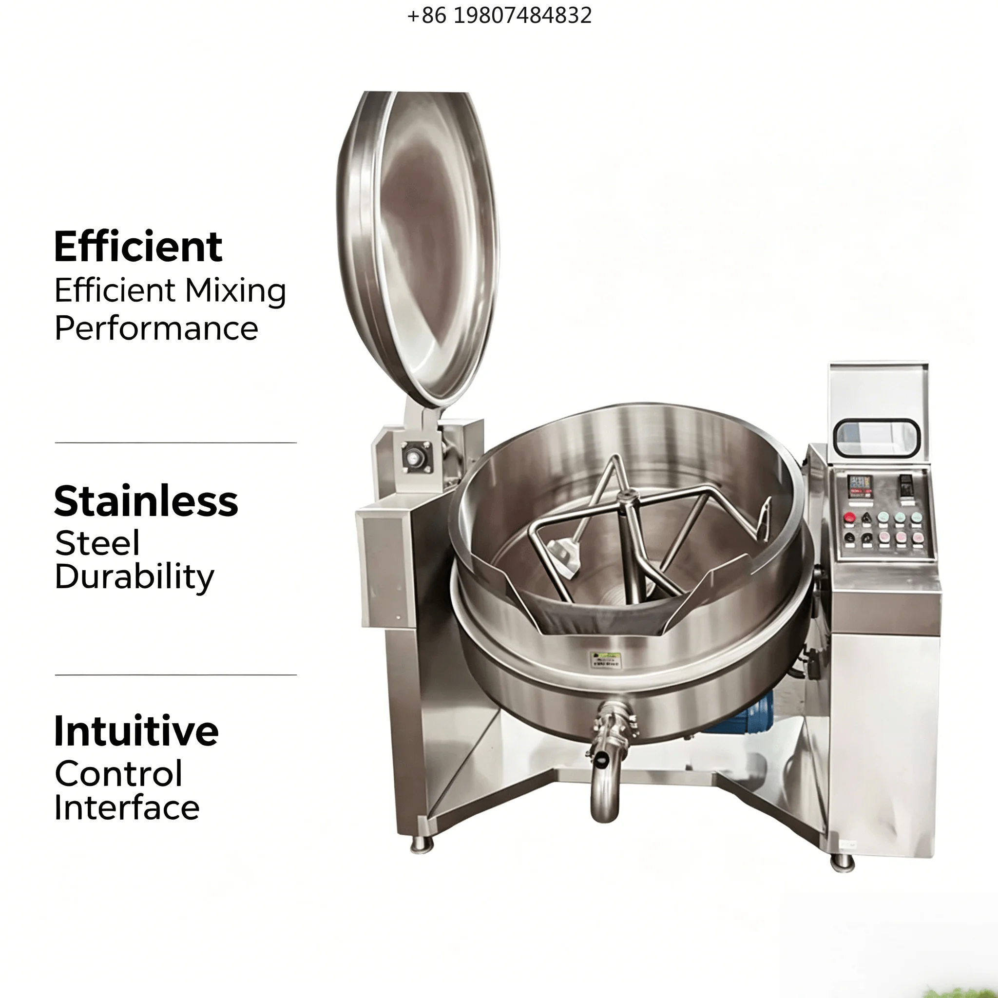 Hot Sale Commercial Food Electric Heated Thermal Oil Planetary Cooking Mixer for Fruit Jam