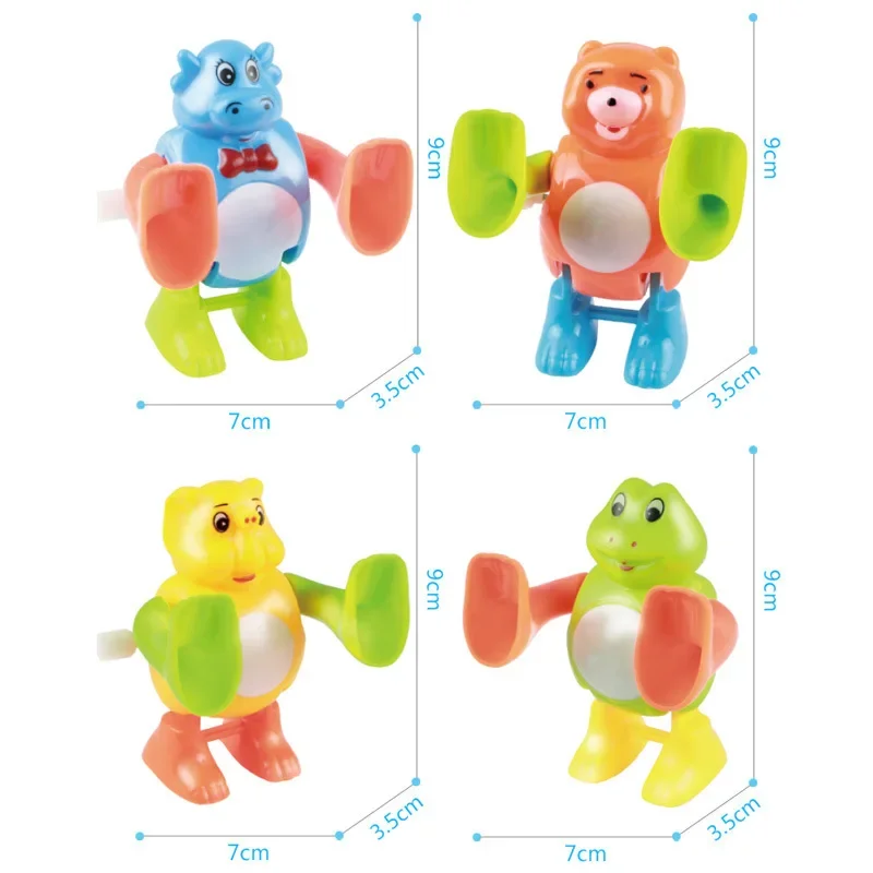 새로운 시계 장난감 어린이 만화 와인딩 크리 에이 티브 회전 플립 동물 퍼즐 작은 동물 아기 선물