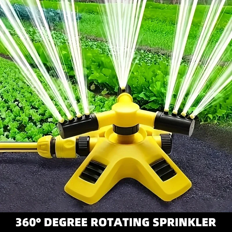 360 Degree Automatic Rotating Sprinkler Head For Nursery Irrigation, Rotating Three-way Sprinkler Series Sprinkler