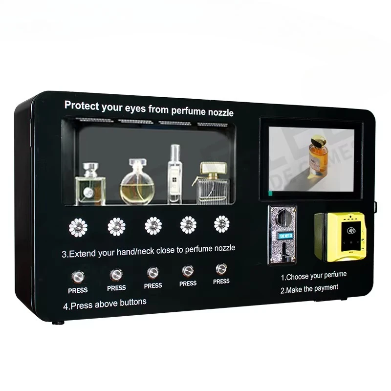 Pas de parfumverkoopautomaat aan Buitenlandse automatische spray Zelfdragende intelligente kleine parfumautomaat