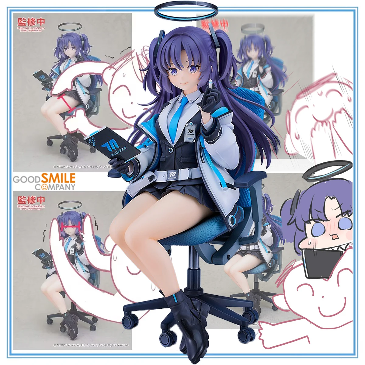 

In Stock Original GOOD SMILE COMPANY Prepainted Blue Archive Daily Life of A Treasurer~ Hayase Yuuka Model Decoration Collection