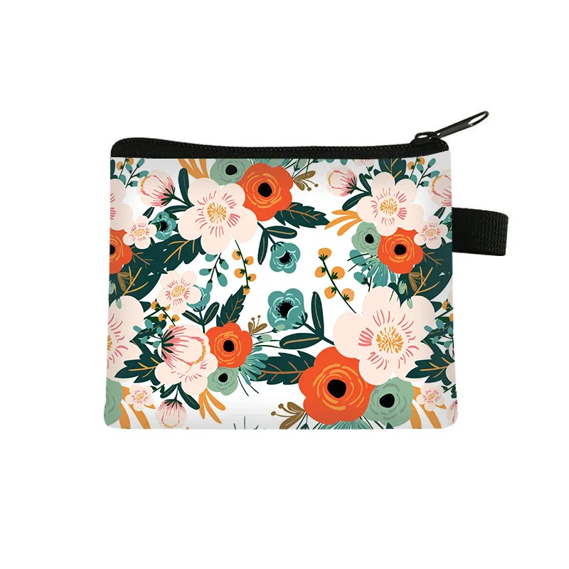 Children\'s Coin Purse Student Portable Card Bag Simple Square Fashion Polyester Short Soft Storage Bag Mini Bag Wallet Pochette