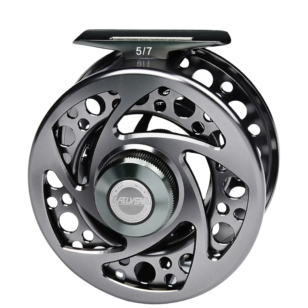 

5/6 7/8 9/10 WT Fly Fishing Reel CNC Machine Cut Large Arbor Die Casting Aluminum Raft Ice Reel Accessories