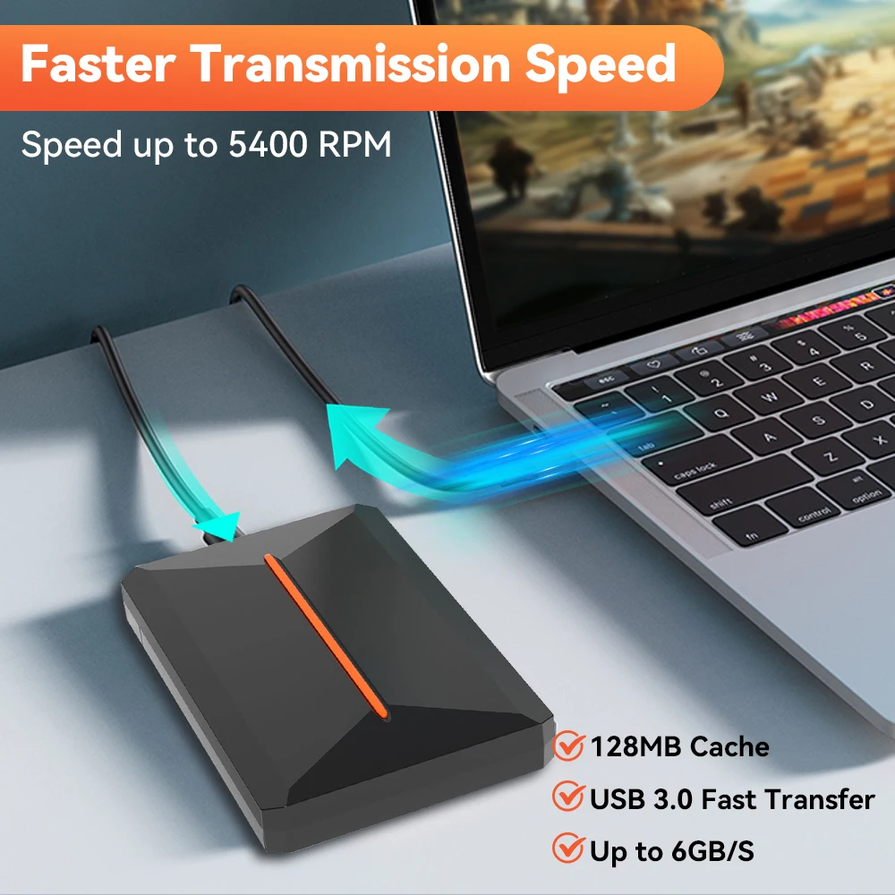 Launchbox 500GB Hard Disk Drive Retro Game HDD&Game controller With 3700+ Retro/3D Games Plug&Play for PS4/PS3/PS2/WiiU/Wii - view 3