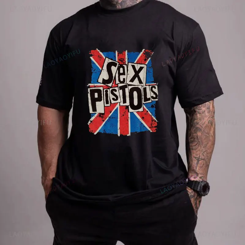 Uk Hard Rock Punk Rock Band Tees Sex Pistols Cotton T-Shirt Normal Brand Mens Tops PUNK SEX PISTOLS Women Streetwear T Shirt