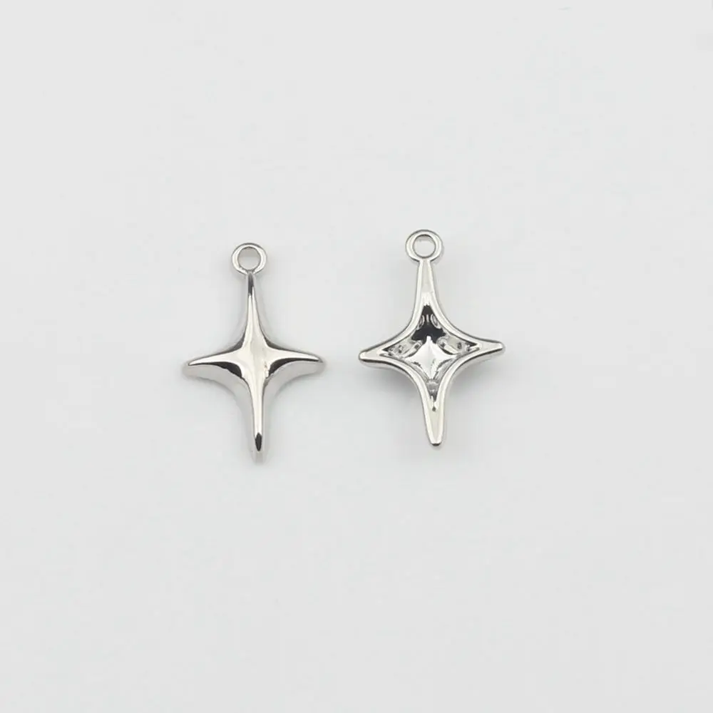 WZNB-Charms Meteor Pendant para Fazer Jóias, Descobertas, Brinco DIY e Acessórios Colar, Alloy Stars, 11x19mm, 20PCs