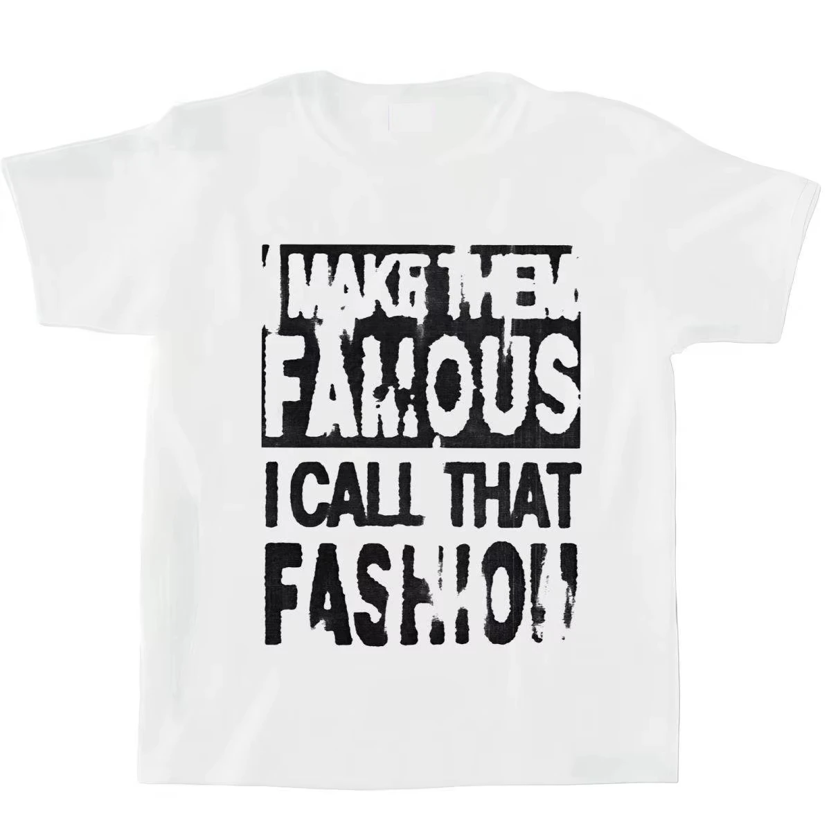 FaSHioN Lyrics Graphic T‑Shirt, 260gsm Heavyweight Cotton Unisex Oversized Casual Short‑Sleeve Tee for Men Women