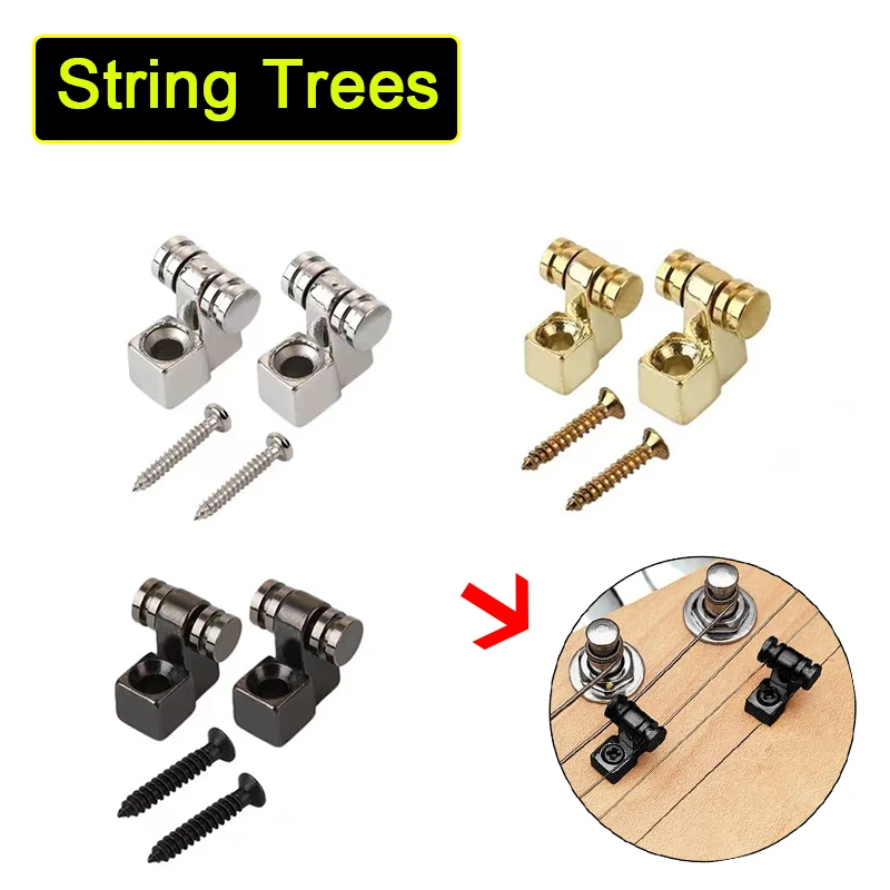 

Guitar Roller String Trees,Roller String Guides Retainer for ST/TL,Replacement Part for Electric Guitars,with Mounting Screws