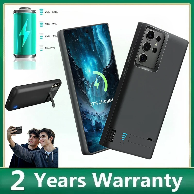 

Новый дорожный чехол-аккумулятор 10000 мАч для Samsung Galaxy S24 Ultra S25 S22 S10 S10e Note 20 8 9 10 S21 FE Plus S20 Power Bank