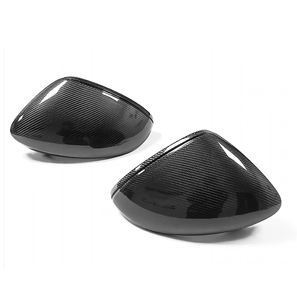 Replacement Rearview Side Mirror Covers Cap For 17-22 Porsche 970 Panamera 4 4S GTS Turbo S Dry Carbon Fiber Shell