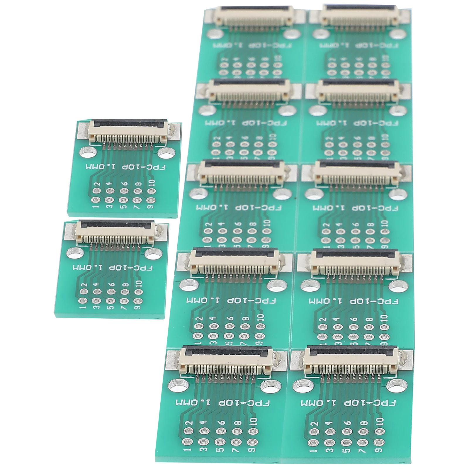 

10Pcs Fpc Converter Board Built-in PVC 2.54mm Flat Cable Adapter 10 Pin Connector for Digital Cameras and Camcorders