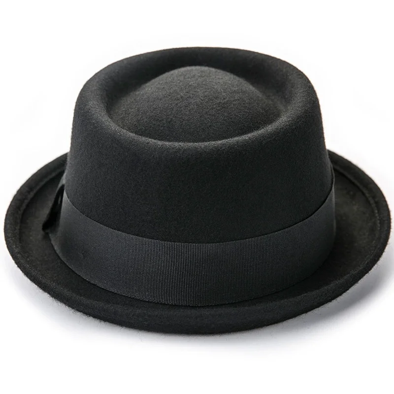 2027 Winter British Retro Jazz Hat Men's Topper Warm Fashion Wool Gentleman Hat