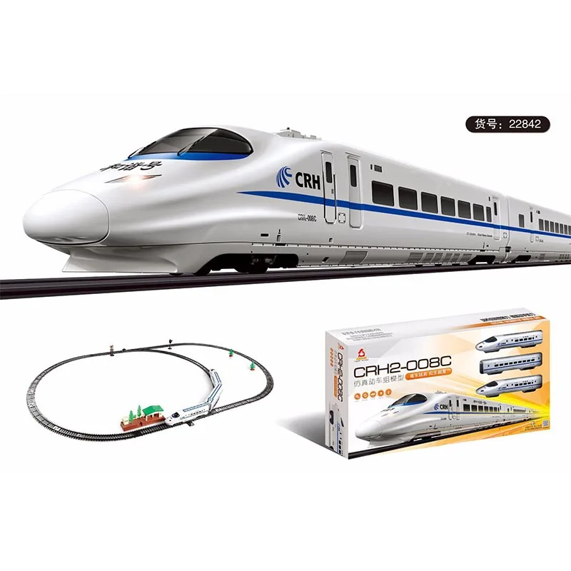 Simulation Harmony Electric Railway Train Electric Train Harmony Bullet Train Mold Educational Building Blocks Gifts