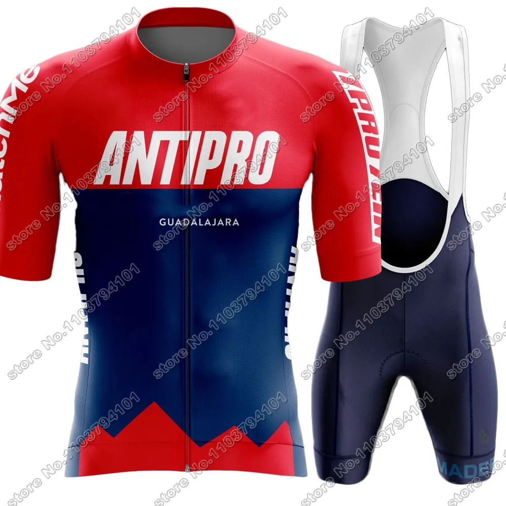 Alpinist- Antipro Cycling Jersey 2024 Set Mexico Red Clothing Short Sleeve Bicycle Shirt Road Bike Suit MTB Wear Shorts Maillot