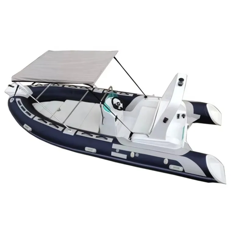 RIB 520 Family Sport Inflatable Rib Patrol Boat Rigid Fiberglass Hull  for Fishing