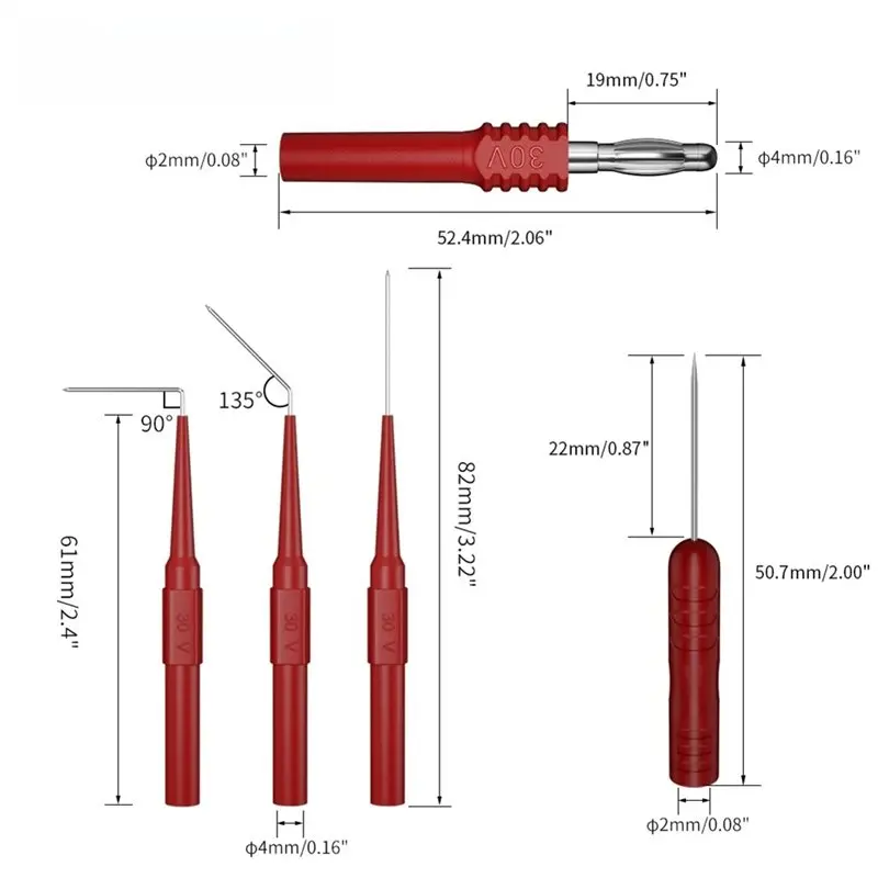 【FLASH DEAL】Multimeter Test Lead Kit(43 Pieces) Includes 4MM Banana Plug, Alligator Clip, And Wire Piercing Probes