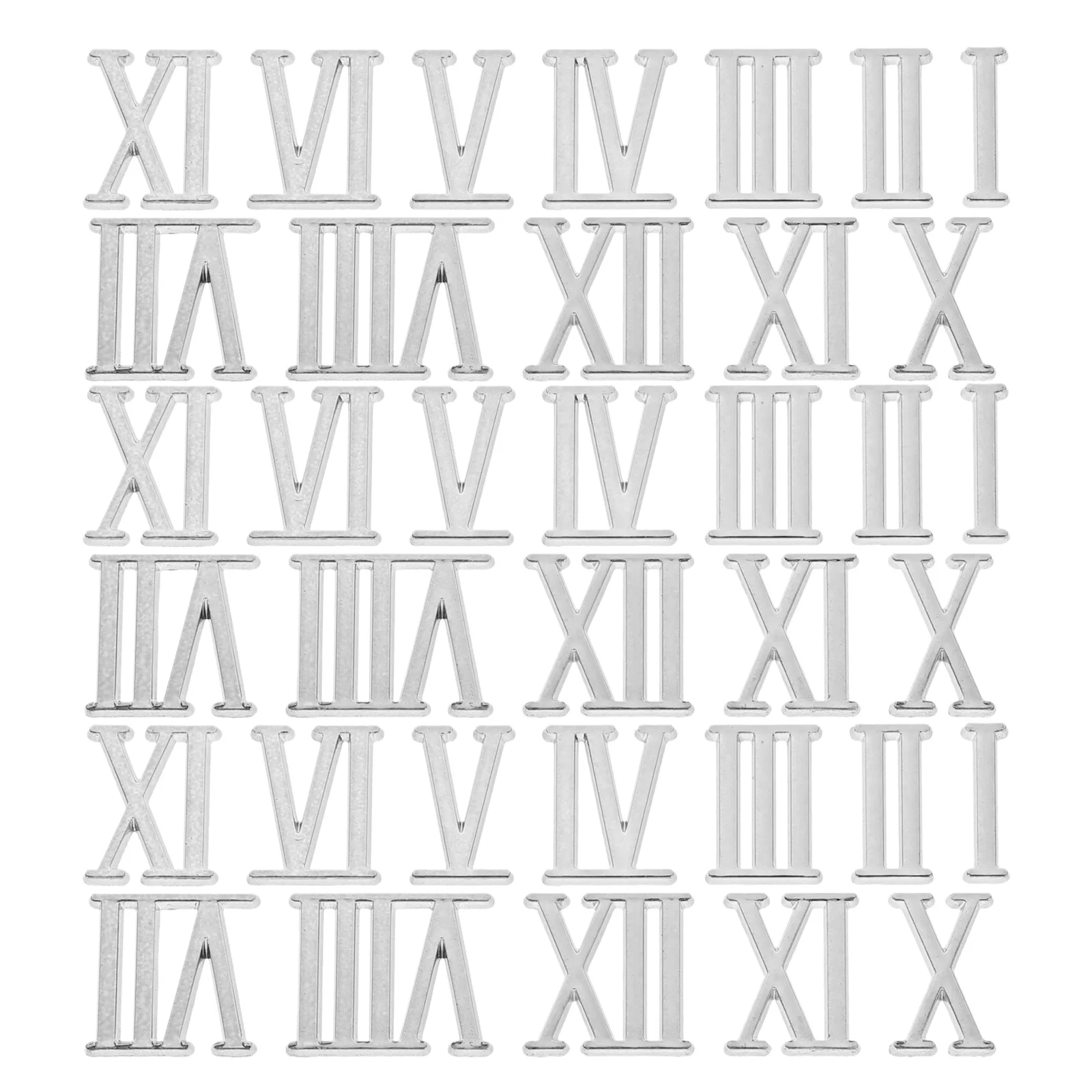 

5Sets Clock Numerals Kit High Durability Plastic DIY Replacement Roman Number for Wall Clock Repair Accessories
