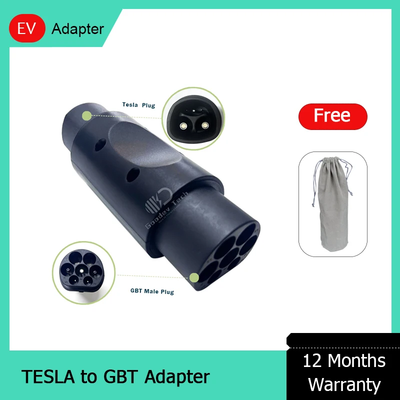 

32A 7.4KW Model S Y EV Charger NACS Super Charger Plug Tesla To GBT Chinese EV Adapter BYD ID Charging Converter