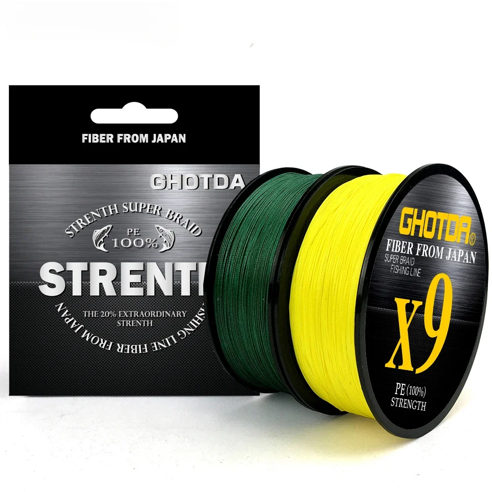 X12X9Braided Fishing Line 12Strands 9Strands 100M PE Multifilament Wire 20-92LB Durable Smooth Anti-Bite Cord Carp Accessories