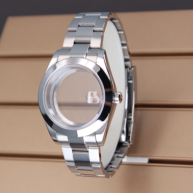 Waterproof Watches Accessories 36mm/39mm Watch Case Strap Sapphire Crystal For Nh35 Nh36 Nh34 Nh70 Miyota8215 automatic movement