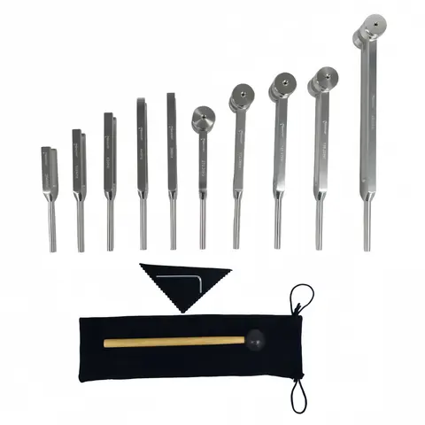 Miwayer Tuning Forks 128/136.1/256/285/369/384/417/432/440/444/512/528/741/852/963/4096Hz & Unwtd w/ Activator for Chakra Calm