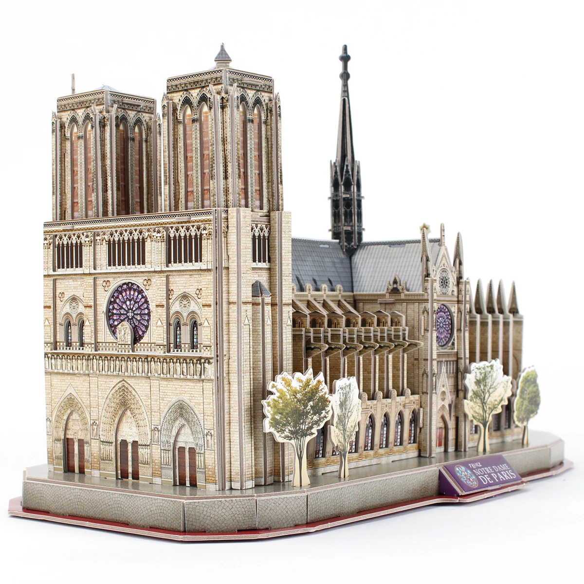 

3D Puzzle Notre Dame de Paris Model Kits 128 Pieces France Architecture Gothic Cathedral Building Gifts for Adults Kids