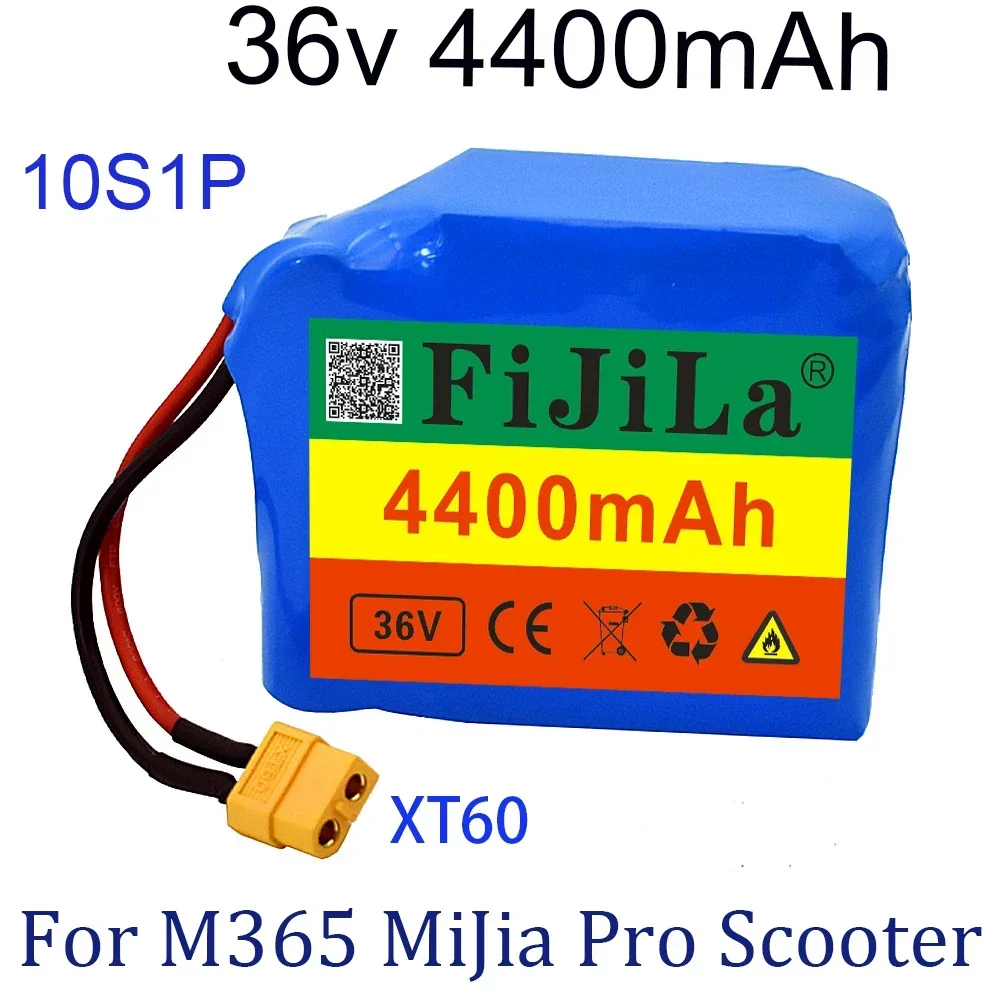 

Для скутера M365 MIJIA Pro, 36 В, 4,4 Ач, 10S1P, 18650, литий-ионный аккумулятор, расширенный диапазон зарядки и разрядки, вилка XT60 + 15 А BMS