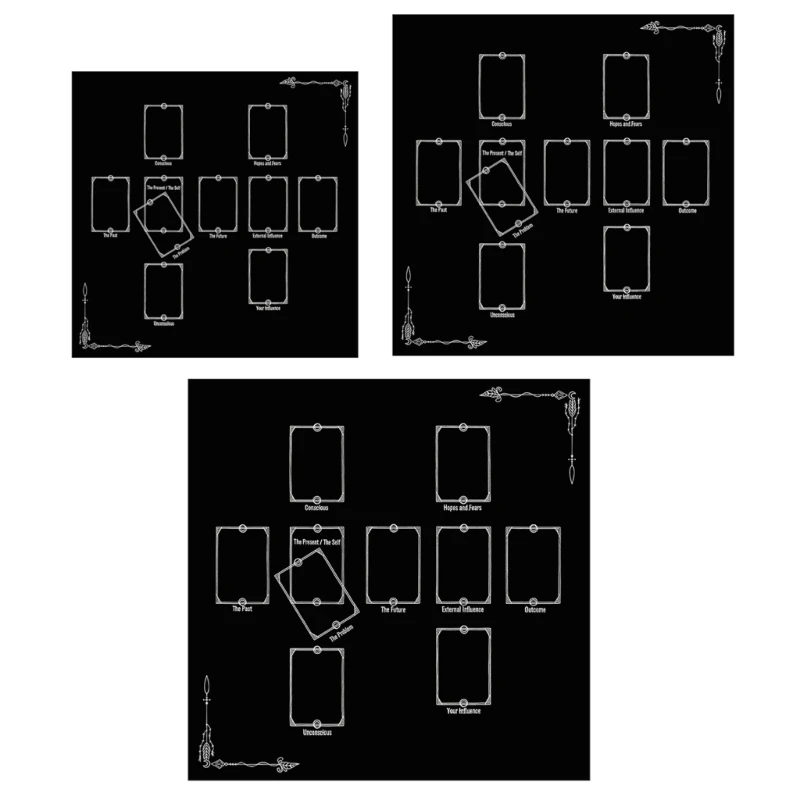 

yunyun 50x50/60x60/75x75cm Tarot Tablecloth Mat Geometric Divinations Table Cloth Board Game Oracles Card Pad Rune Support Mat