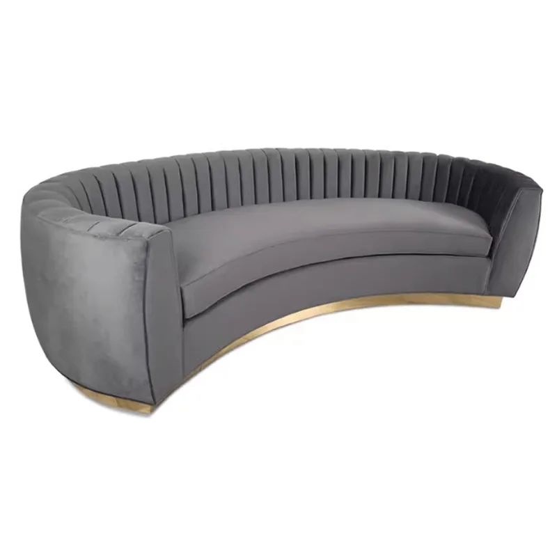 

Light luxury curved sofa beauty salon clothing store designer furniture living room hotel club fabric sofa