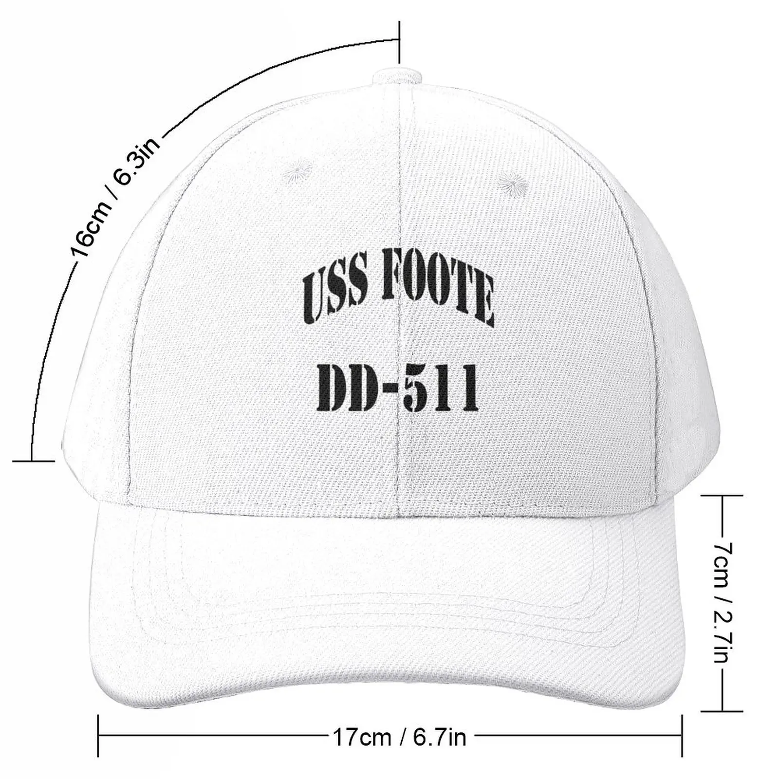 USS FOOTE (DD-511) STORE Baseball Cap black Military Tactical Cap Golf Women Men's