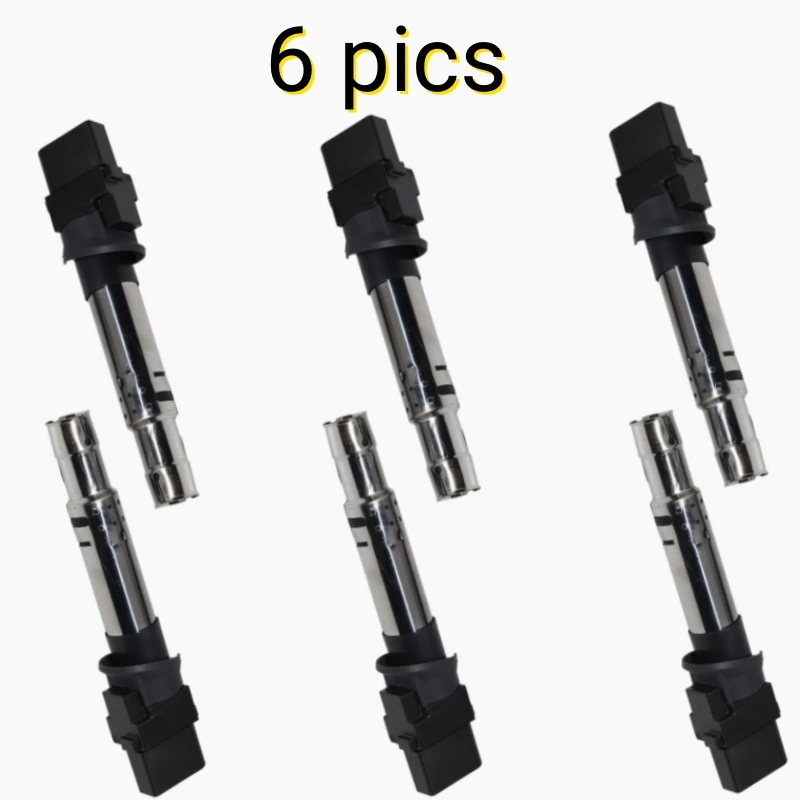 

6PCS Ignition Coil For AUDI A3 2003-2013 Q7 2006-2015 2016 TT 2006-2015 For PORSCHE CAYENNE 2010 For VW EOS GOLF IV V 022905715B