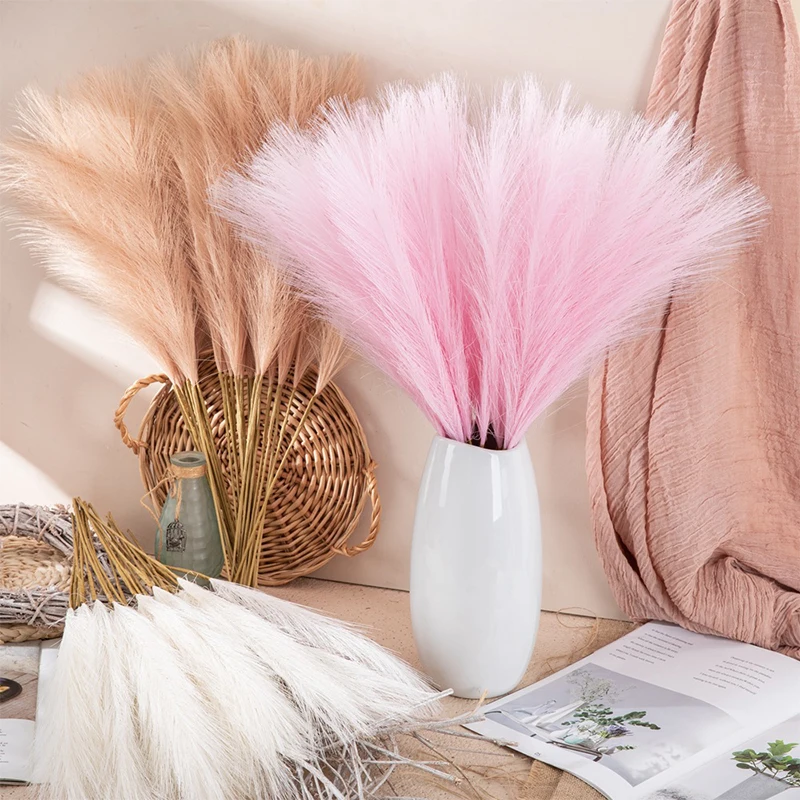 Wind Creative Wedding Reed Grass Fake Flowers Mini Pampas Home Decor