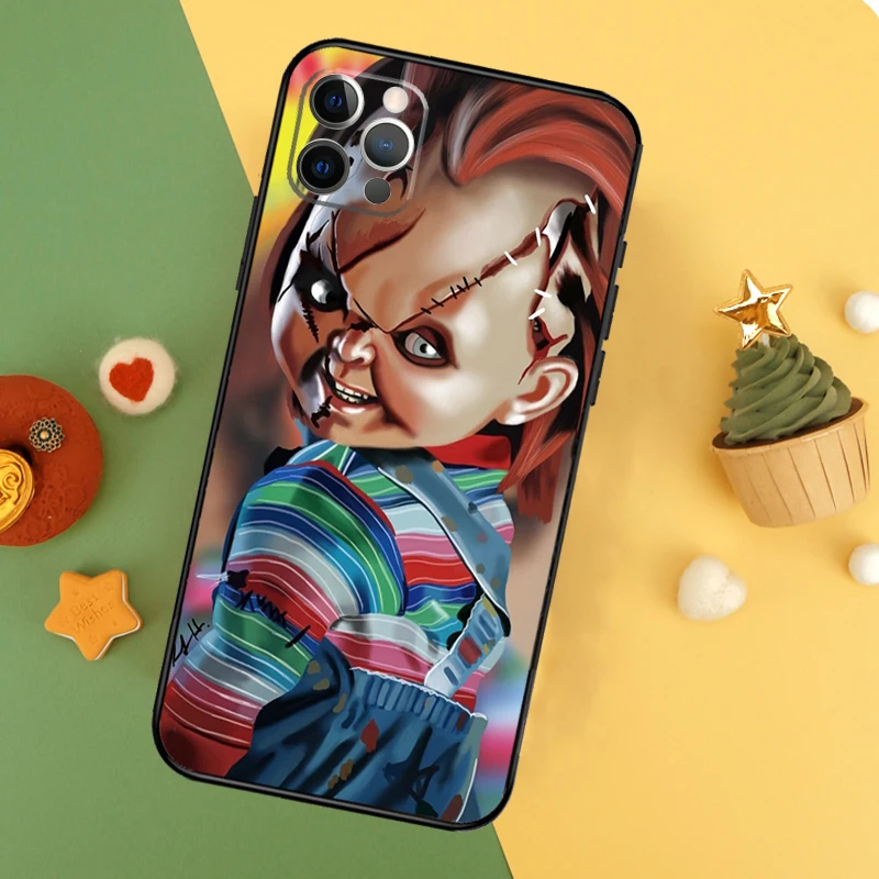 Chucky Doll-funda de teléfono de película de terror para iPhone 17 Pro Max 17Air 16E 15 14 13 12 11 16 Pro Max Mini, funda a prueba de golpes