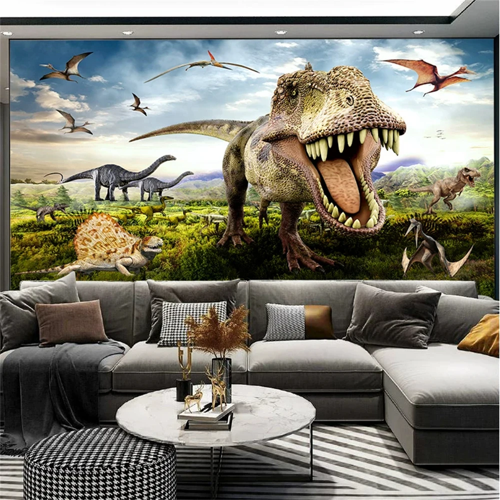 custom Dinosaur House photo mural wallpaper for walls 3 d painting modern art silk cloth paper 3d TV large mural wall paper
