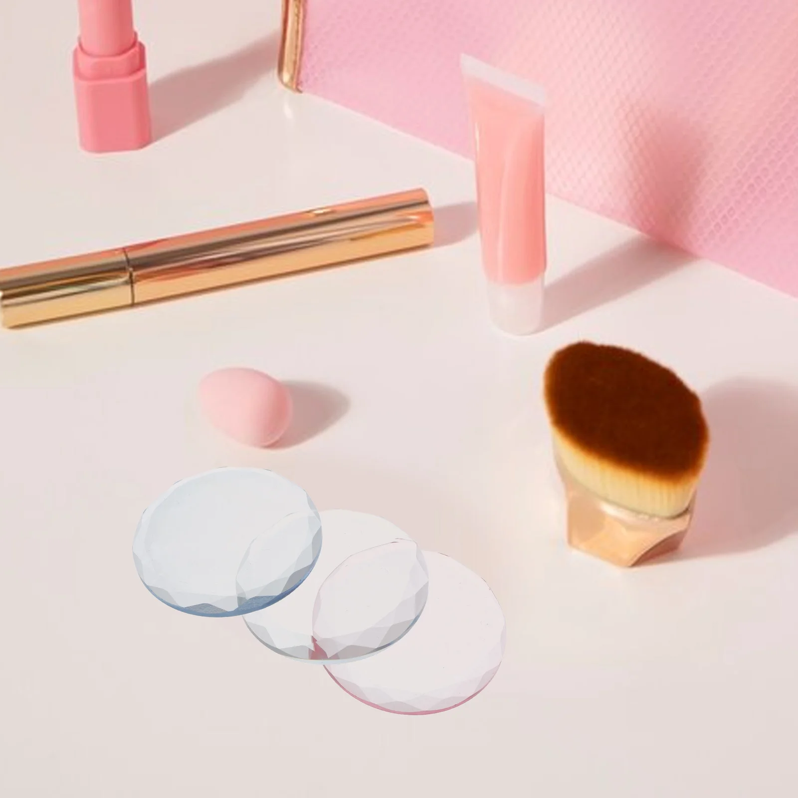 3 stücke Kristall Platte Für Wimpern Verlängerung Organizer Halter Werkzeug Glas Lash Trays Display-ständer Lagerung Fall Falsche Wimpern