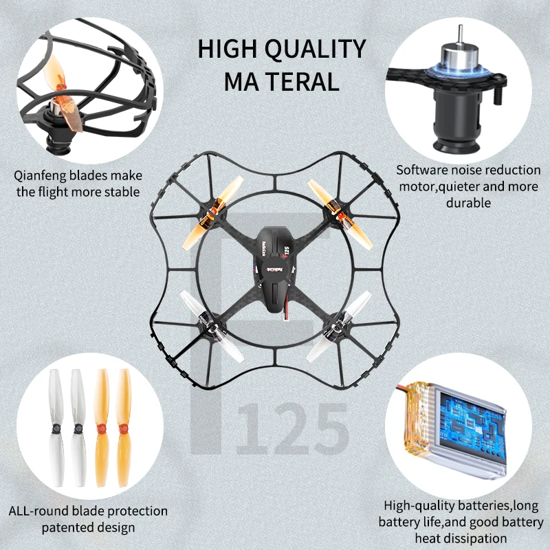 Radiolink F125 Eneopterinae Altitude holding FPV Racing Drone 125MM Mini Quad 4 modalità di volo 2KM gamma RC giocattolo per l\'educazione dei bambini