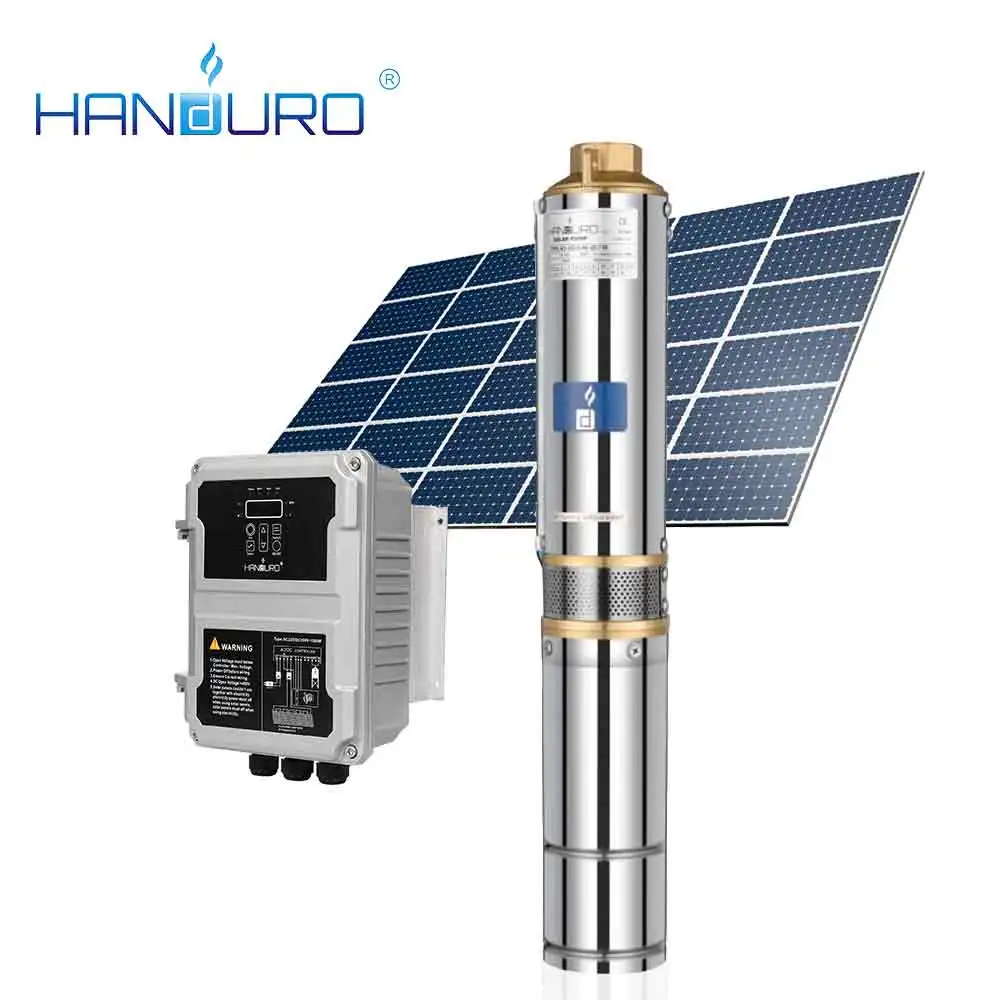 1300w 112m 6m3 Solar Panel Submersible Water Pump Deep Well Solar Water Pump In