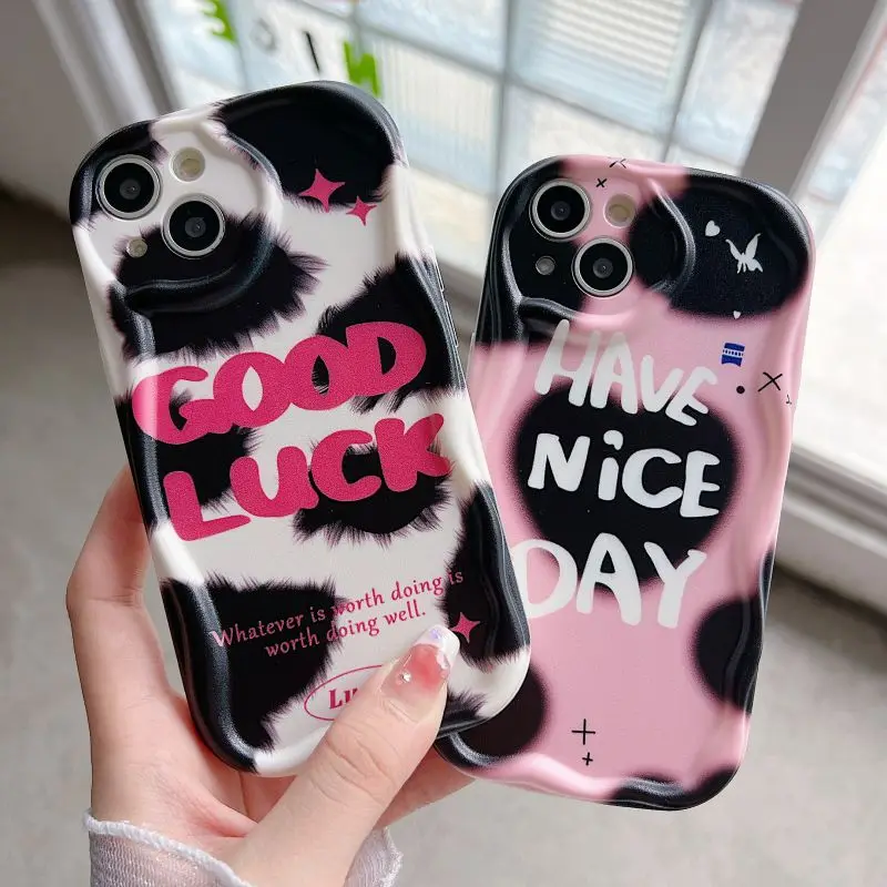 Cute Curly Wave Heart Phone Case for Samsung Galaxy S20 FE S21 S22 Plus S23 Ultra A71 A72 A73 J7 J2 Prime Flower Soft TPU Cover