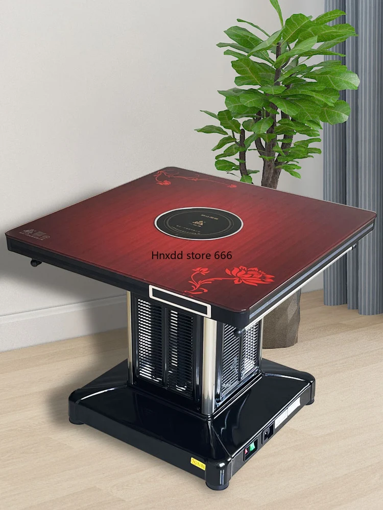 Household square fire table energy-saving living room electric heating table new heater