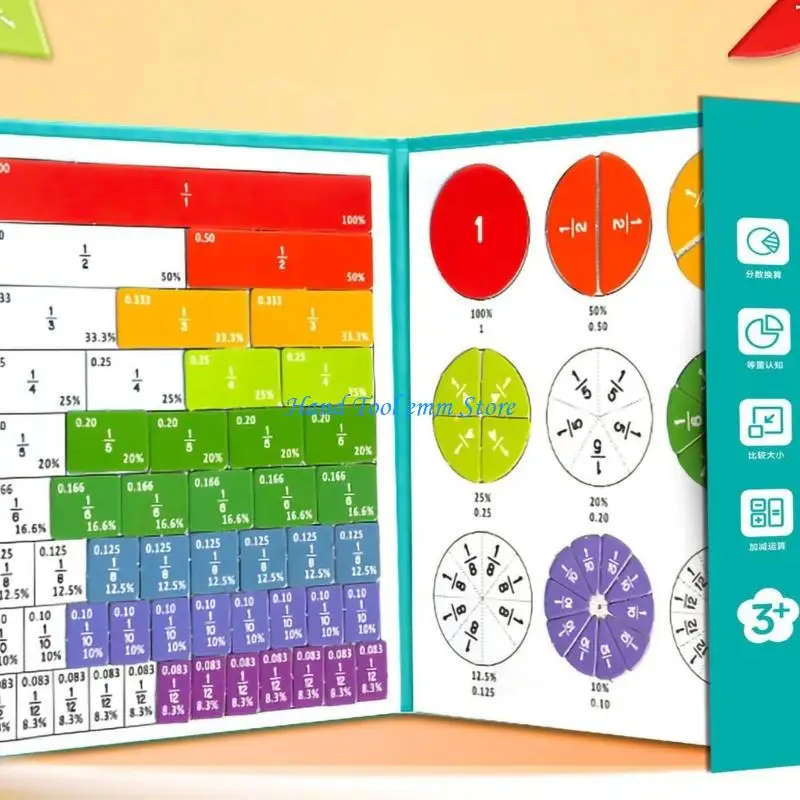 Picture 6: H37F Fractions Manipulatives Educational Puzzle Game Discs for School