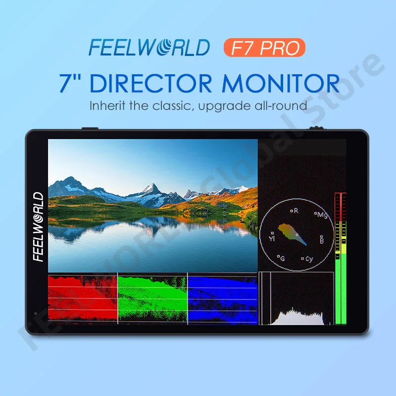 

FEELWORLD F7 PRO 7“ 3D LUT Touch Screen 4K 60Hz HDMI DSLR Camera Field Director Monitor 1920x1200 IPS F970 External Power Kit