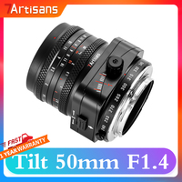 7artisans Tilt 50mm F1.4 APS-C Mirrorless Camera Lens for Humanities Photography with Sony E-mount A7RIII FX30 A6400 FX XT30 M43